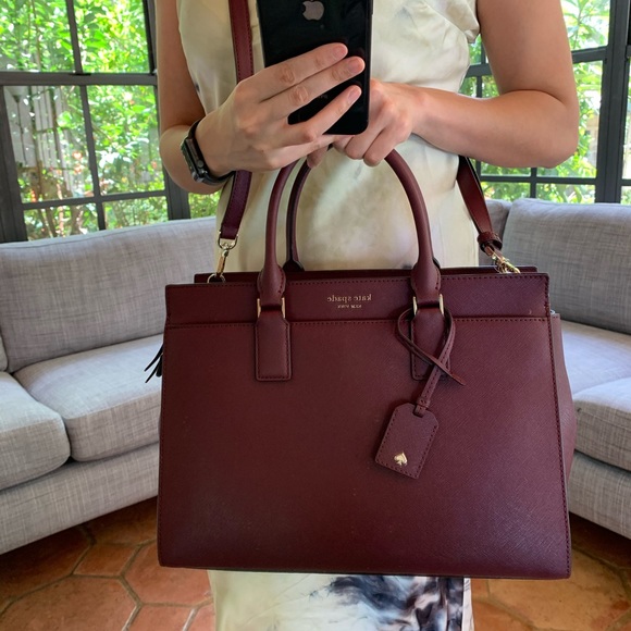 LARGE SATCHEL CAMERON CHERRYWOOD KATE SPADE BAG - Picture 12 of 14